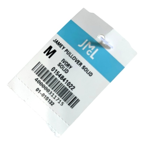 J.Mclaughlin Womens Jamey 100% Cashmere Sweater Ivory Crewneck Size Medium NWT - Picture 4 of 11